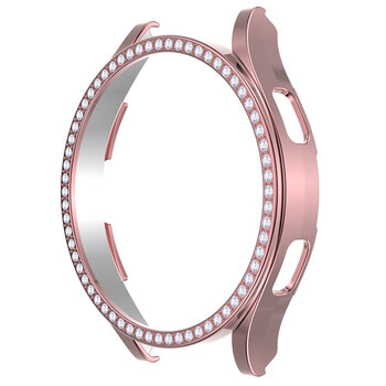 Luxusní ochranný kryt se sklem pro Samsung Galaxy Watch 6 40 mm - světle růžový