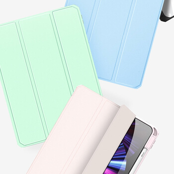 2v1 Smart flip cover + zadní silikonový ochranný obal s držákem na pero pro Apple iPad Air 5 10.9" (2022,M1) - tmavě modrý