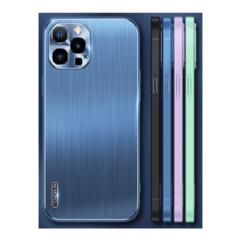 Odolný hliníkovo-silikonový obal pro Apple iPhone 13 Pro - černý