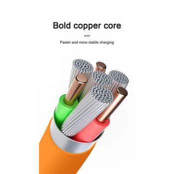 Odolný kabel Lightning - USB 2.0 1m - oranžový