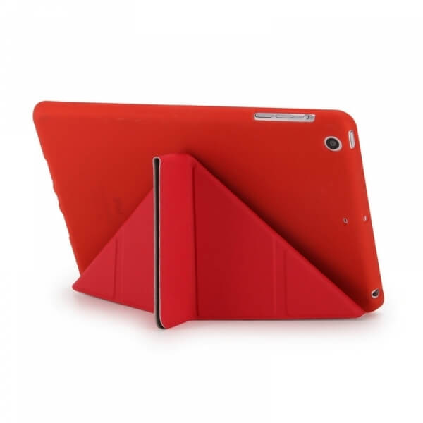 2v1 Smart flip cover + zadní silikonový ochranný obal pro Apple iPad Air 2 9.7" - červený