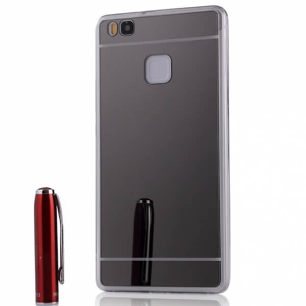 Silikonový zrcadlový ochranný obal pro Huawei P9 Lite - černý