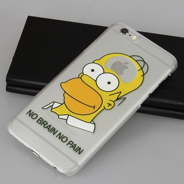 Ultratenký plastový kryt pro Apple iPhone 8 - Homer Simpson No Brain No Pain