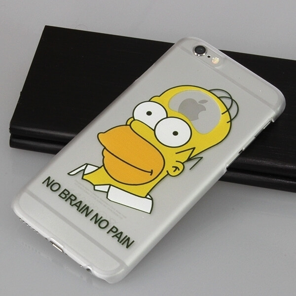Ultratenký plastový kryt pro Apple iPhone 8 Plus - Homer Simpson No Brain No Pain