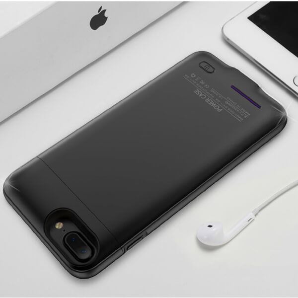 3v1 Plastové pouzdro s externí baterií smart battery case power bank 3000 mAh pro Apple iPhone 7 - černé