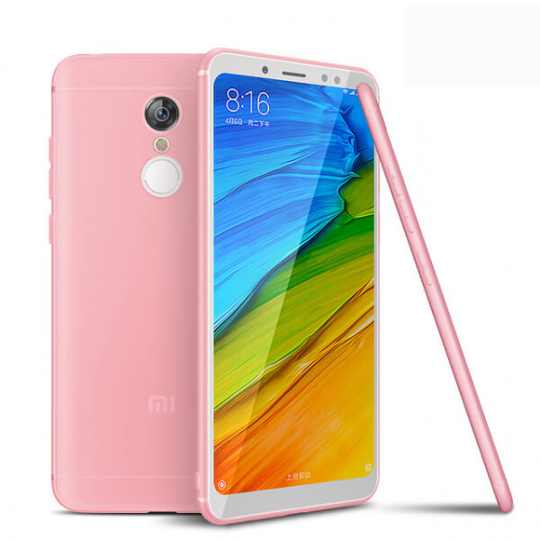 Silikonový matný obal pro Xiaomi Redmi 5 Plus Global - růžový