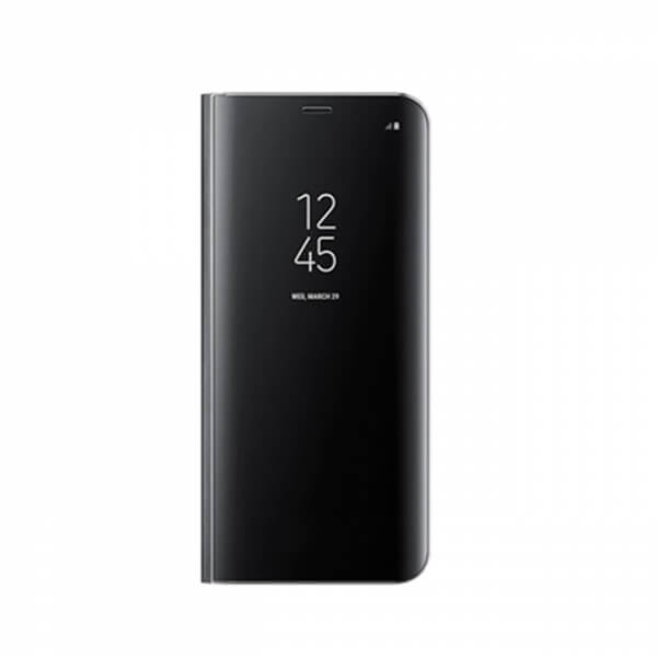Zrcadlový plastový flip obal pro Huawei Mate 10 Pro - černý