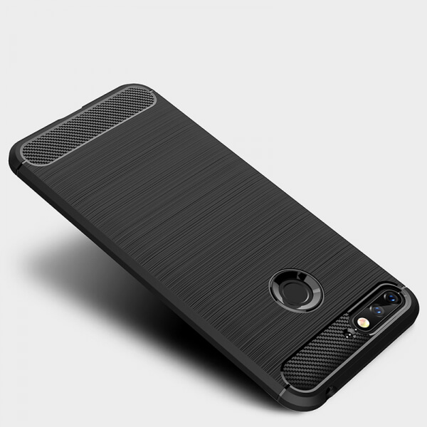 Ochranný silikonový obal karbon pro Huawei Y6 Prime 2018 - černý