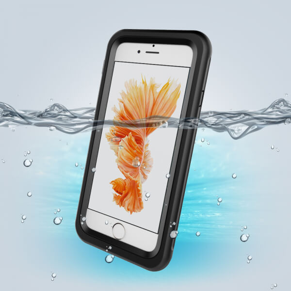 Vodotěsný ochranný obal s ovládáním pro Apple iPhone 6/6S - černý