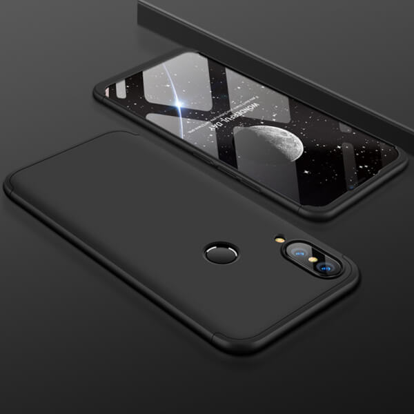 Ochranný 360° celotělový plastový kryt pro Huawei Nova 3 - černý