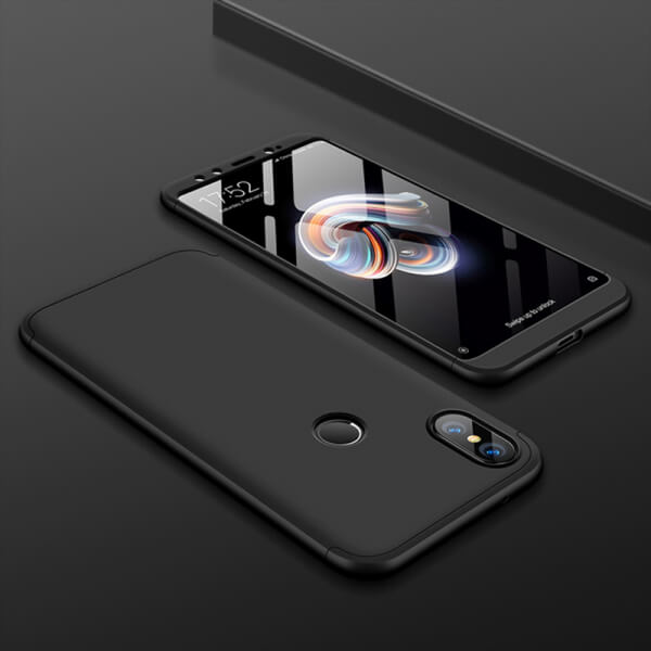Ochranný 360° celotělový plastový kryt pro Xiaomi Mi A2 - černý