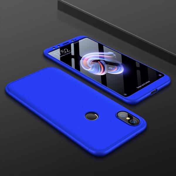 Ochranný 360° celotělový plastový kryt pro Xiaomi Mi A2 - modrý