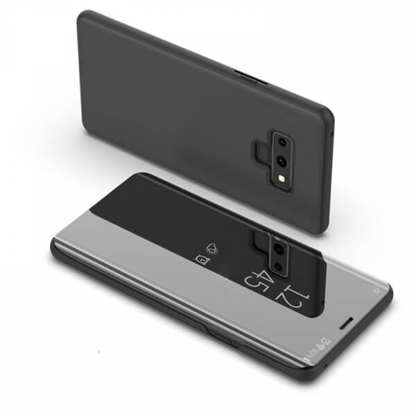 Zrcadlový plastový flip obal pro Samsung Galaxy Note 9 N960F - černý