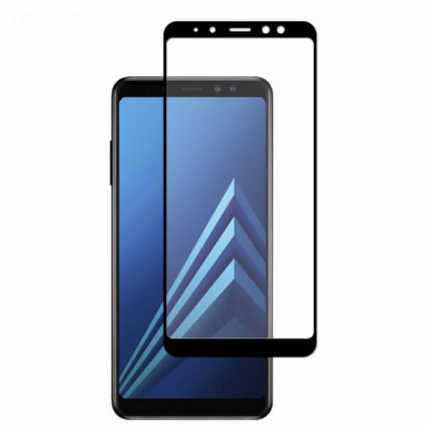 3x 3D ochranné tvrzené sklo s rámečkem pro Samsung Galaxy A8 2018 A530F - černé - 2+1 zdarma