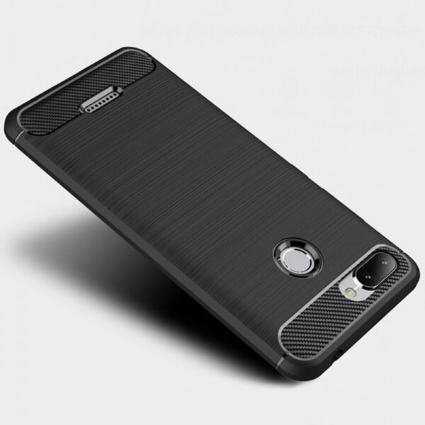 Ochranný silikonový obal karbon pro Xiaomi Redmi 6 - černý