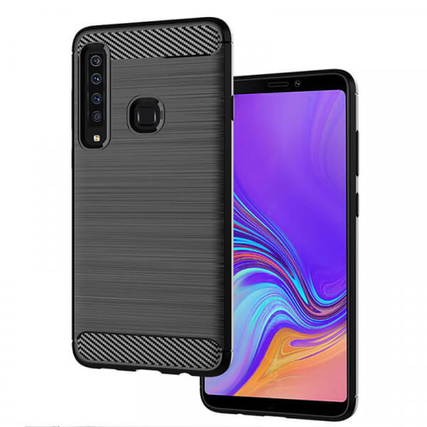 Ochranný silikonový obal karbon pro Samsung Galaxy A9 2018 A920F - černý