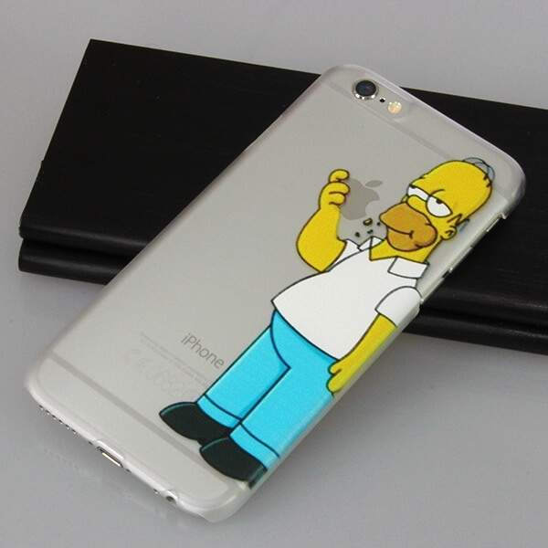 Ultratenký plastový kryt pro Apple iPhone 6/6S - Homer Simpson Jablko