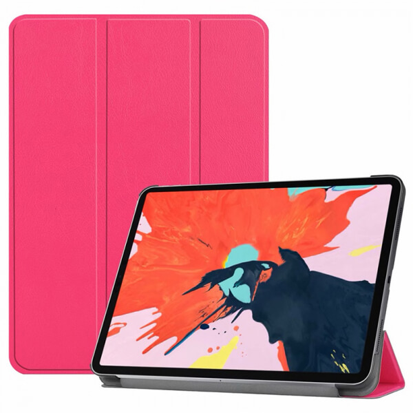 2v1 Smart flip cover + zadní plastový ochranný kryt pro Apple iPad Pro 12.9" 2018  - růžový