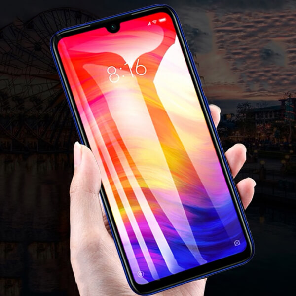 3x 3D ochranné tvrzené sklo s rámečkem pro Xiaomi Redmi Note 7 - černé - 2+1 zdarma