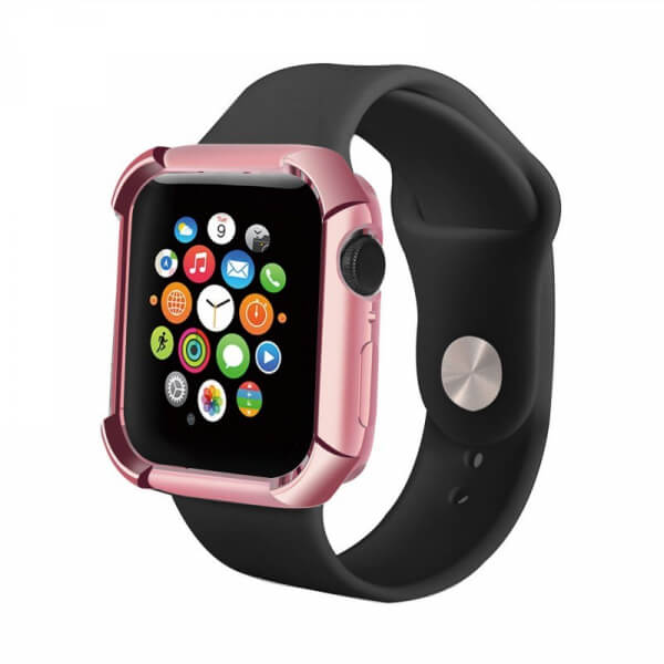 Ultratenký silikonový obal pro chytré hodinky Apple Watch 44 mm (4.série) - růžový