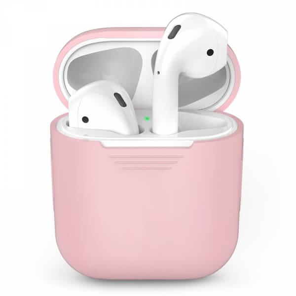 Silikonové ochranné pouzdro pro Apple AirPods 1.generace  - světle růžové