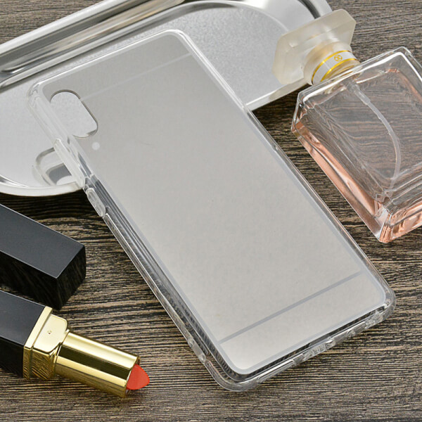 Silikonový zrcadlový ochranný obal pro Samsung Galaxy A50 A505F - stříbrný