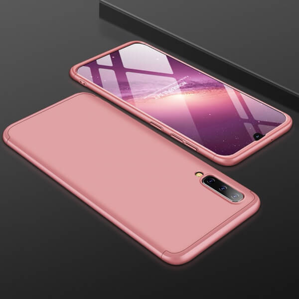 Ochranný 360° celotělový plastový kryt pro Samsung Galaxy A50 A505F - růžový
