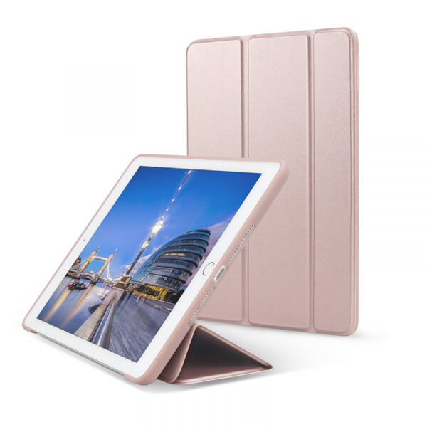 2v1 Smart flip cover + zadní silikonový ochranný obal pro Apple iPad 9.7" 2017 (5. generace) - růžový