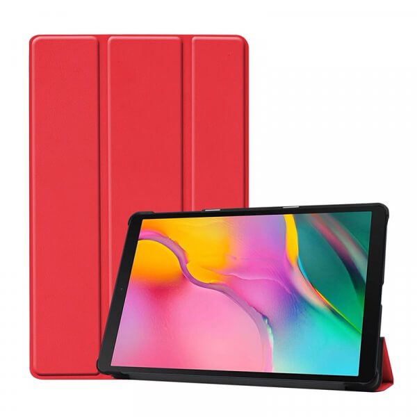 2v1 Smart flip cover + zadní plastový ochranný kryt pro Samsung Galaxy Tab A 10.1 2019 (T515) - červený