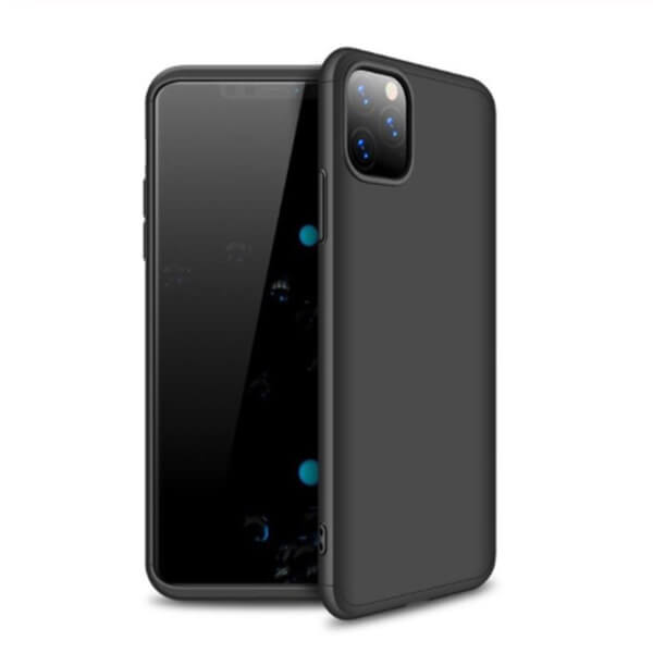 Ochranný 360° celotělový plastový kryt pro Apple iPhone 11 Pro Max - černý
