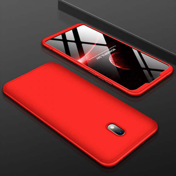 Ochranný 360° celotělový plastový kryt pro Xiaomi Redmi 8A - červený