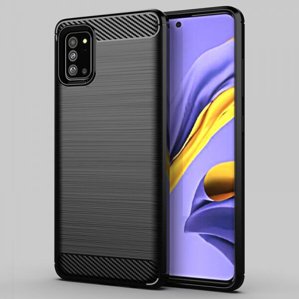 Ochranný silikonový obal karbon pro Samsung Galaxy S20+ G985F - černý
