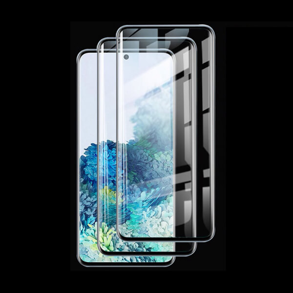 3x 3D ochranné tvrzené sklo pro Samsung Galaxy S20 Ultra G988F - černé - 2+1 zdarma
