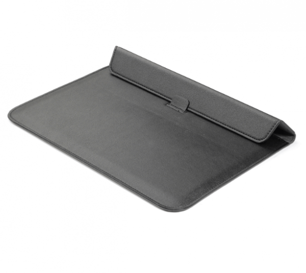 2v1 Pouzdro s magnetem a stojánkem z ekokůže pro Apple MacBook Air 13" (2018-2020) - černé