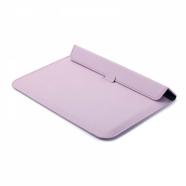 2v1 Pouzdro s magnetem a stojánkem z ekokůže pro Apple MacBook Pro 13" TouchBar (2016-2019) - světle růžové