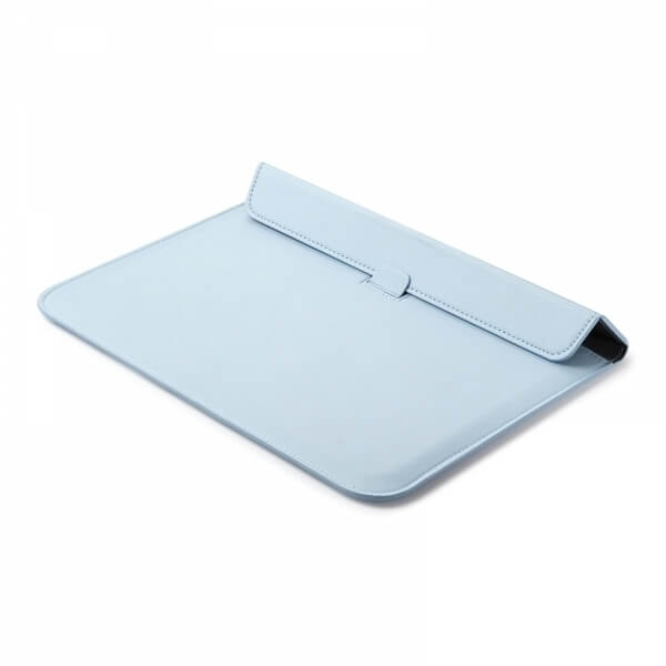 2v1 Pouzdro s magnetem a stojánkem z ekokůže pro Apple MacBook Air 13" (2012-2017) - světle modré