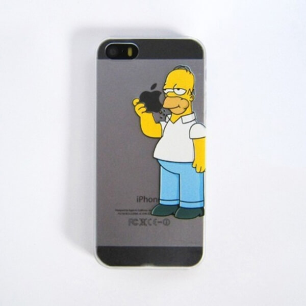 Ultratenký plastový kryt pro Apple iPhone 5/5S/SE - Horme Simpson Eat