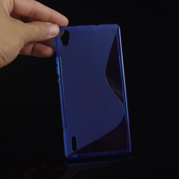 Silikonový ochranný obal S-line pro Huawei Ascend P7 - modrý