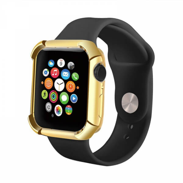 Ultratenký silikonový obal pro chytré hodinky Apple Watch 44 mm (5.série) - zlatý