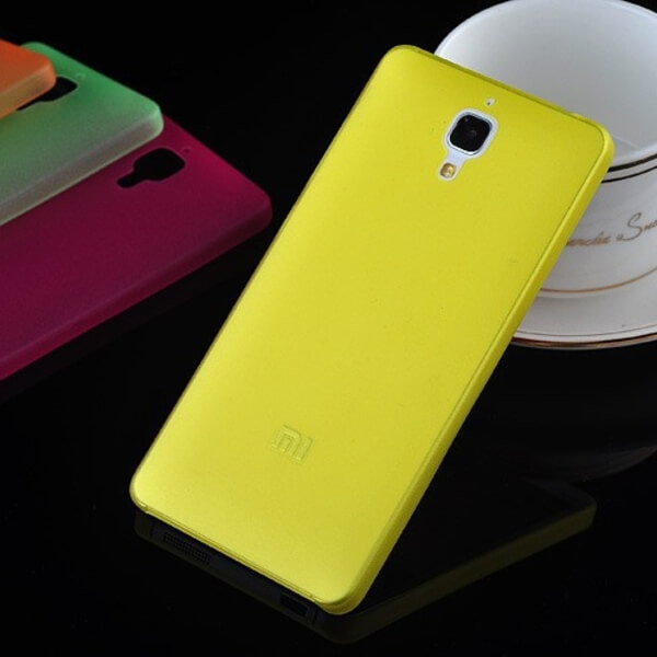 Ultratenký plastový kryt pro Xiaomi Mi 4 - žlutý