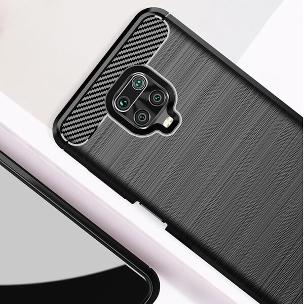 Ochranný silikonový obal karbon pro Xiaomi Redmi Note 9S - černý