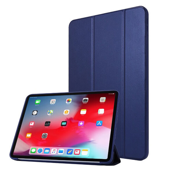 2v1 Smart flip cover + zadní silikonový ochranný obal pro Apple iPad Pro 12.9" 2020 (4.generace) - modrý