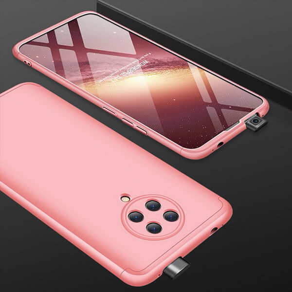 Ochranný 360° celotělový plastový kryt pro Xiaomi Poco F2 Pro - růžový