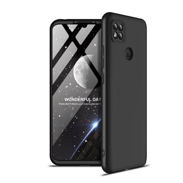 Ochranný 360° celotělový plastový kryt pro Xiaomi Redmi 9C - černý