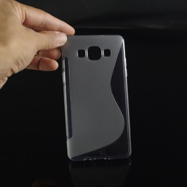 Silikonový ochranný obal S-line pro Samsung Galaxy A3 A300F - šedý