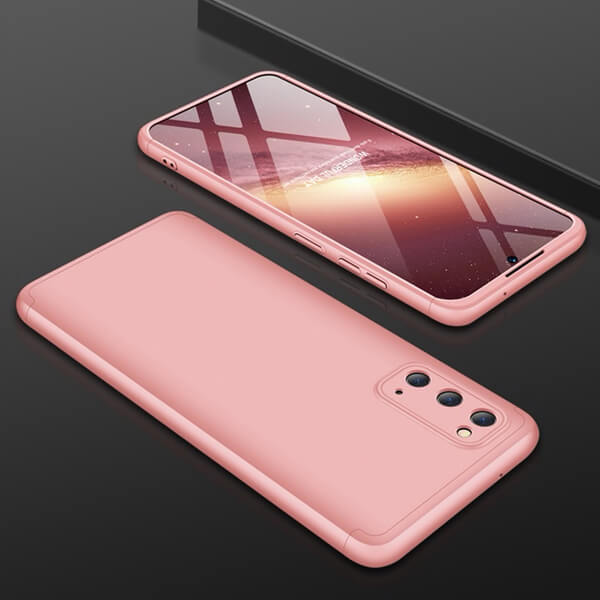 Ochranný 360° celotělový plastový kryt pro Samsung Galaxy S20 FE - růžový