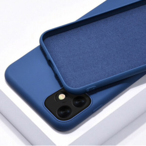 Extrapevný silikonový ochranný kryt pro Apple iPhone 12 - modrý