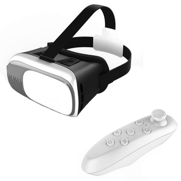 2v1 3D Brýle pro virtuální realitu VR BOX2 s ovladačem bílé