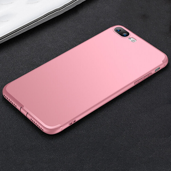 Silikonový matný obal pro Apple iPhone 8 Plus - růžový