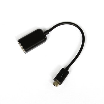 USB OTG propojovací kabel pro Micro USB 15 cm - černý